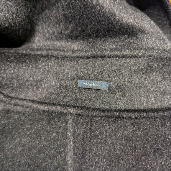 Authentic 'S MaxMara wrap coat in 100% virgin wool, grey, size 50 (IT) 16 (US) - Picture 10 of 13